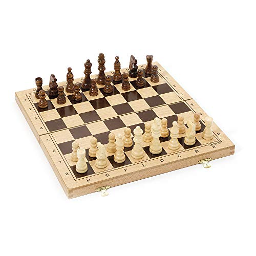 Jeujura J8132 Schachspiel in Holzkiste, Braun, Cremefarben, L Jeujura J8132 Schachspiel in Holzkiste, Braun, Cremefarben, L von Jeujura