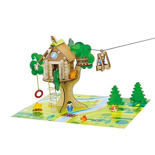 Jeujura La Cabane Perchée et sa tyrolienne 70-teiliges Zubehör für Babypuppen, Mehrfarbig (J8220) von Jeujura