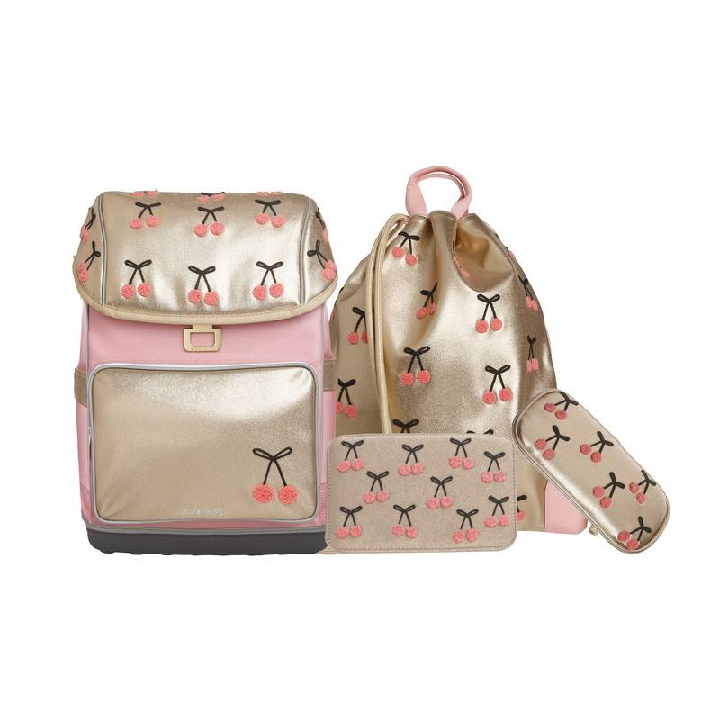 Jeune Premier Schulranzen-Set Ergomaxx Cherry Pompon 4tlg. Jeune Premier Schulranzen-Set Ergomaxx Cherry Pompon 4tlg. von Jeune Premier