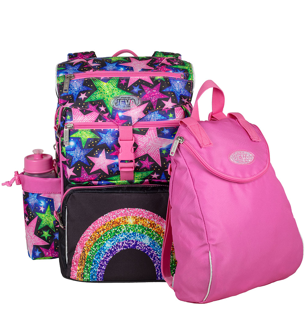 Jeva Schulranzen - Anfänger - Shimmer Rainbow - Jeva - One Size - Schulranzen von Jeva