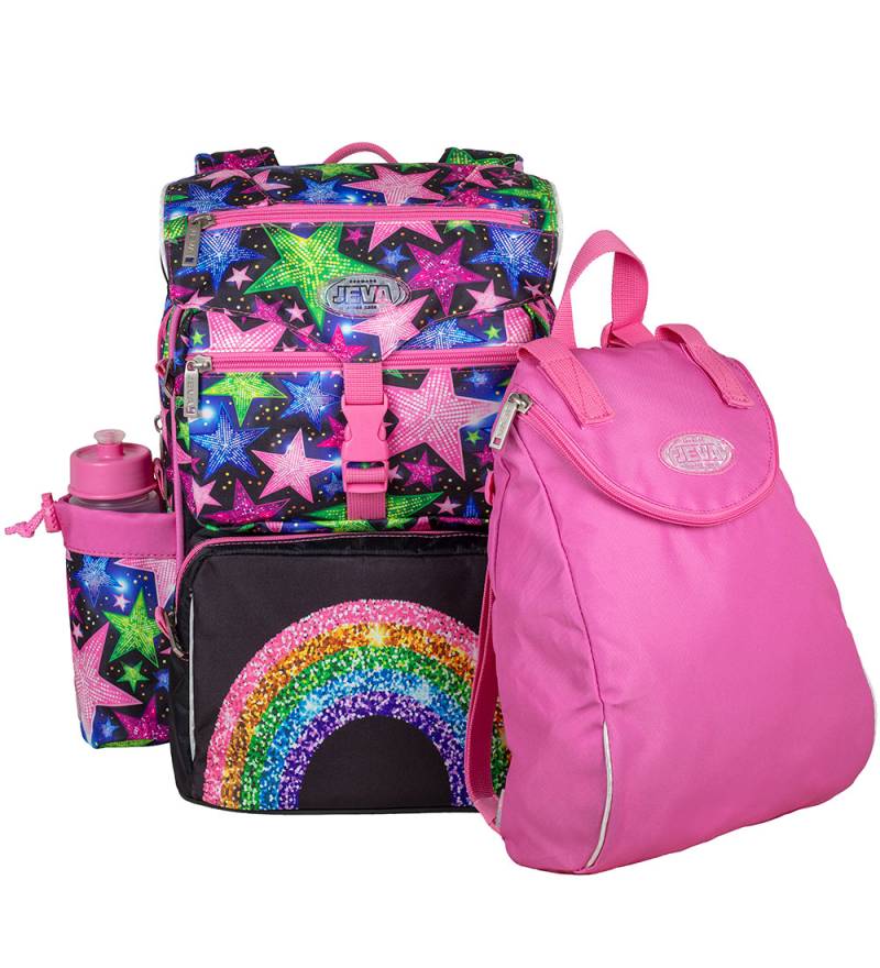 Jeva Schulranzen - Anfänger - Shimmer Rainbow - Jeva - One Size - Schulranzen Jeva Schulranzen - Anfänger - Shimmer Rainbow - Jeva - One Size - Schulranzen von Jeva
