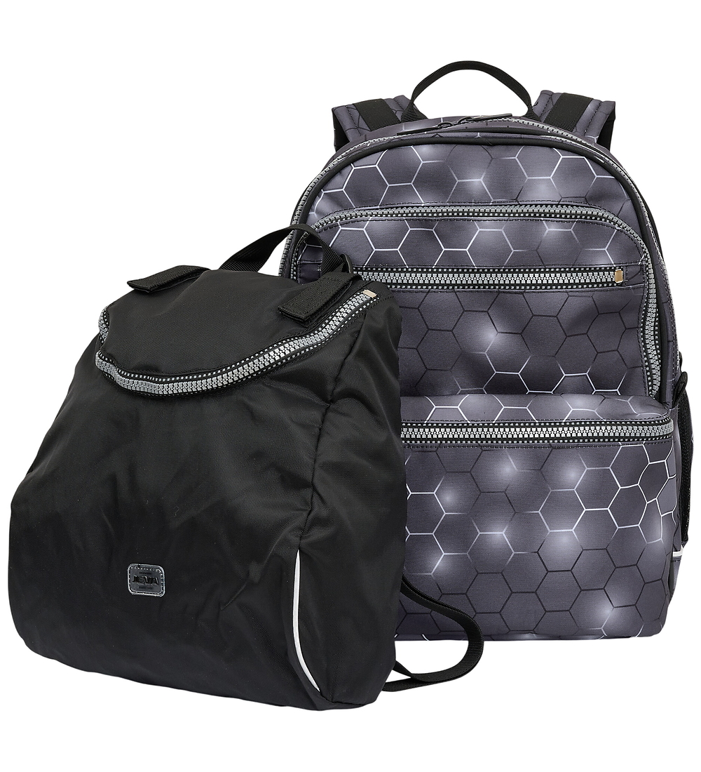 Jeva Schulranzen - Square - Black Sechseck - Jeva - One Size - Schulranzen Jeva Schulranzen - Square - Black Sechseck - Jeva - One Size - Schulranzen von Jeva