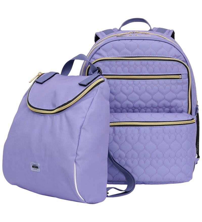 Jeva Schulranzen - Square - Lavender Quilt - Jeva - One Size - Schulranzen Jeva Schulranzen - Square - Lavender Quilt - Jeva - One Size - Schulranzen von Jeva