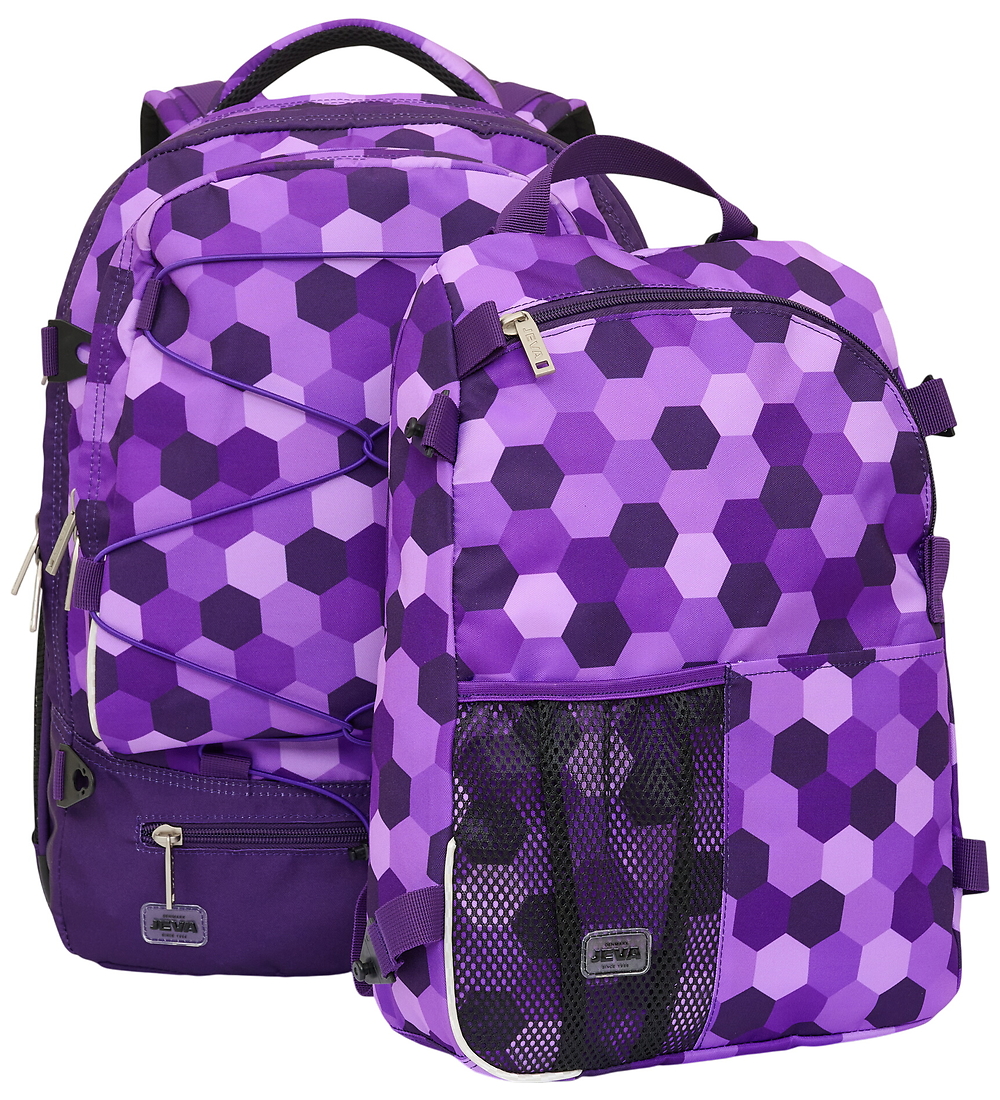 Jeva Schulranzen - Supreme+ - Purple Würfel - Jeva - One Size - Schulranzen Jeva Schulranzen - Supreme+ - Purple Würfel - Jeva - One Size - Schulranzen von Jeva