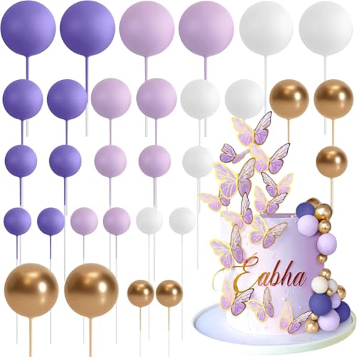 43PCS Purple Butterfly Cake Decoration Butterfly Cake Toppers Butterfly Decoration for Baby Shower Wedding Birthday Bridal Party Deco von JhavexToy