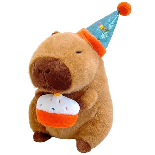 JhavexToy Capybara Kuscheltier,30cm Capybara Kuscheltier Kawaii Capybara Plüsch mit Geburtstagshut Capybara Plüsch Kissen Spielzeug Wurfkissen Geschenk für Kinder Mädchen 3+ Jahre JhavexToy Capybara Kuscheltier,30cm Capybara Kuscheltier Kawaii Capybara Plüsch mit Geburtstagshut Capybara Plüsch Kissen Spielzeug Wurfkissen Geschenk für Kinder Mädchen 3+ Jahre von JhavexToy