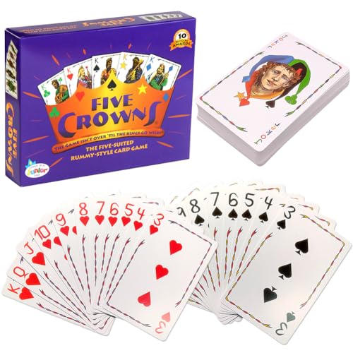 JhavexToy Familie Kartenspiel Fünf Crowns Poker Brettspiel Essentielle Kartenspiele für Familie Sammeln Kartenspieles für Junge Erwachsene können 1-bis 7-Spieler unterhalten JhavexToy Familie Kartenspiel Fünf Crowns Poker Brettspiel Essentielle Kartenspiele für Familie Sammeln Kartenspieles für Junge Erwachsene können 1-bis 7-Spieler unterhalten von JhavexToy