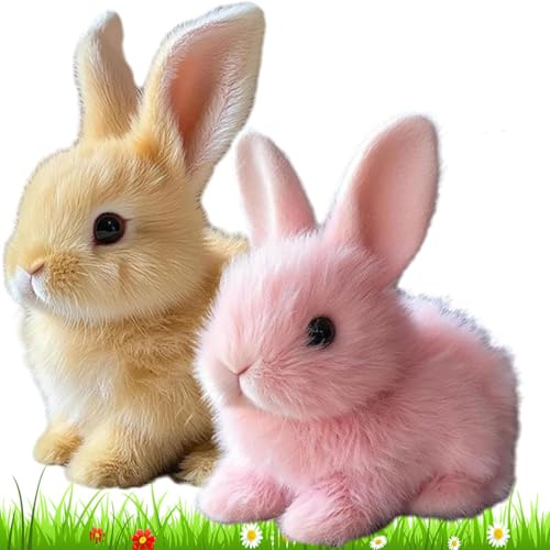 Jhbsou Bunny Pal - Sherum Bunny Pal, Yoolif/Fanyil/Bunny Pal, Yoolif Bunnypal, Petsboro Bunnypal, Bunby - My Realistic Bunny Toy, That Moves Jumping, Twitching, and Shaking Ears, Handmade (2*B) von Jhbsou
