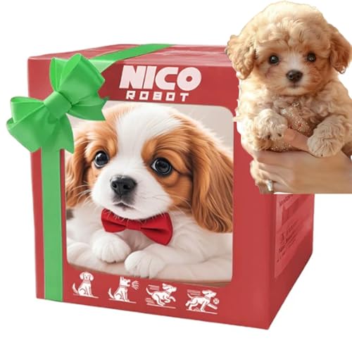 Jhbsou Robot Dog, Nicoo - My Realistic Robot Puppy, Ai Robotic Dog That Acts Like a Real Puppy, Cute Soft Robotdog That Walk and Bark - Walking, Barking, Tail Wagging (A) von Jhbsou