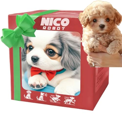 Jhbsou Robot Dog, Nicoo - My Realistic Robot Puppy, Ai Robotic Dog That Acts Like a Real Puppy, Cute Soft Robotdog That Walk and Bark - Walking, Barking, Tail Wagging (B) von Jhbsou