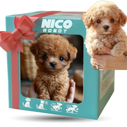 Jhbsou Robot Dog, Nicoo - My Realistic Robot Puppy, Ai Robotic Dog That Acts Like a Real Puppy, Cute Soft Robotdog That Walk and Bark - Walking, Barking, Tail Wagging (D) von Jhbsou
