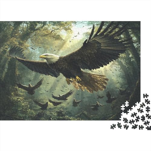 Adler Puzzle 1000-teilige Schwer Puzzle Spielzeug Lernspiel Impossible Herausforderungsspielzeug Für Erwachsene Und Kinder in Bewährter 1000pcs (75x50cm) von JiaTexJourney