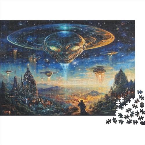 Alien Puzzle 1000 Teile Schwer Puzzle Spielzeug Lernspiel Impossible Herausforderungsspielzeug Für Erwachsene Und Kinder in Bewährter 1000pcs (75x50cm) von JiaTexJourney