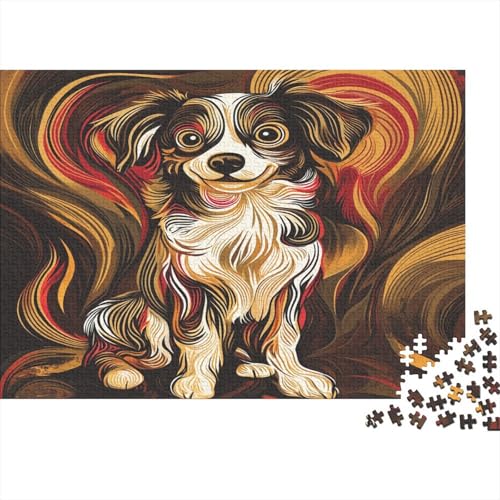 Australian Shepherd Puzzle 1000-teilige Schwer Puzzle Spielzeug Lernspiel Impossible Herausforderung Spielzeug Für Erwachsene Und Kinder Ab 12 Jahren 1000pcs (75x50cm) von JiaTexJourney