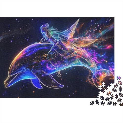 Delfin Puzzles 1000 Teile Schwer Puzzle Spielzeug Lernspiel Impossible Herausforderungsspielzeug Für Erwachsene Und Kinder Ab 14 Jahren 1000pcs (75x50cm) von JiaTexJourney