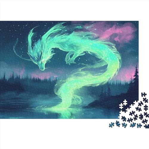 Drache Puzzle 1000-teilige Schwer Puzzle Spielzeug Lernspiel Impossible Herausforderung Spielzeug Für Erwachsene Und Kinder Ab 14 Jahren 1000pcs (75x50cm) von JiaTexJourney