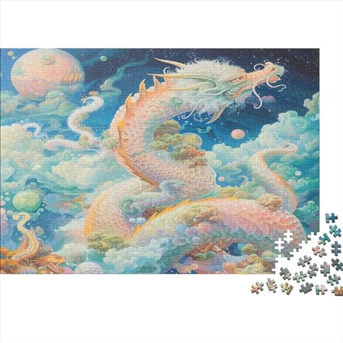 Drache Puzzle 1000-teilige Schwer Puzzle Spielzeug Lernspiel Impossible Herausforderung Spielzeug Für Erwachsene Und Kinder in Bewährter 1000pcs (75x50cm) von JiaTexJourney