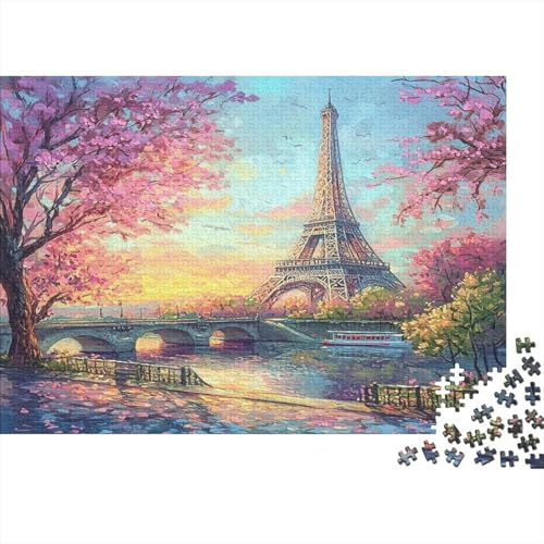 Eiffelturm Puzzles 1000 Teile Schwer Puzzle Spielzeug Lernspiel Impossible Herausforderungsspielzeug Für Erwachsene Und Kinder Ab 12 Jahren 1000pcs (75x50cm) von JiaTexJourney