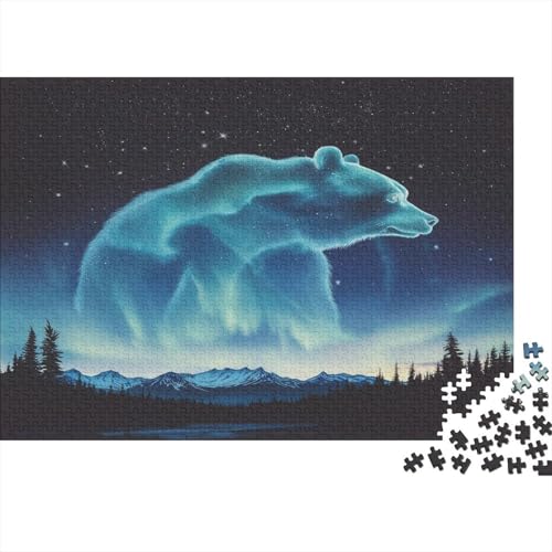 Eisbär Puzzle 1000-teilige Schwer Puzzle Spielzeug Lernspiel Impossible Herausforderungsspielzeug Für Erwachsene Und Kinder Ab 12 Jahren 1000pcs (75x50cm) von JiaTexJourney