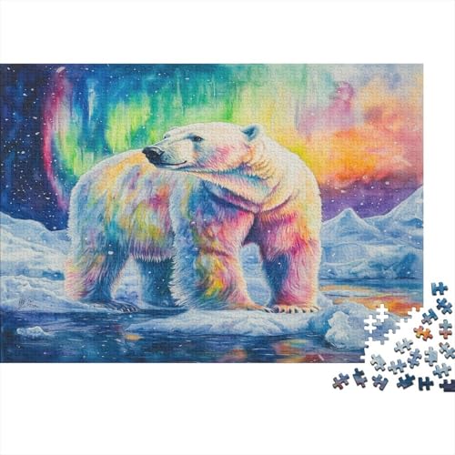 Eisbär Puzzles 1000 Teile Schwer Puzzle Spielzeug Lernspiel Impossible Herausforderungsspielzeug Für Erwachsene Kinder 1000pcs (75x50cm) von JiaTexJourney