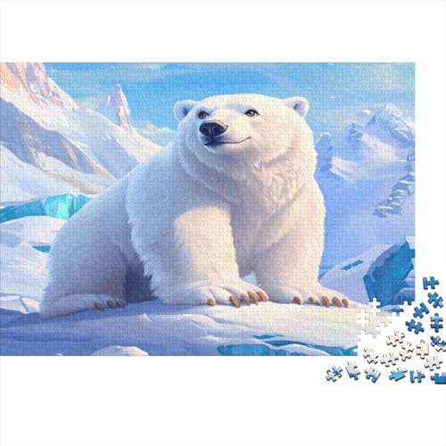 Eisbär Puzzles 1000 Teile Schwer Puzzle Spielzeug Pädagogisches Spiel Impossible Herausforderungsspielzeug Für Erwachsene Und Kinder in Bewährter 1000pcs (75x50cm) von JiaTexJourney