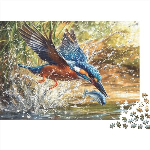 Eisvogel Puzzle 1000 Teile Schwer Puzzle Spielzeug Pädagogisches Spiel Impossible Herausforderungsspielzeug Für Erwachsene Kinder 1000pcs (75x50cm) von JiaTexJourney