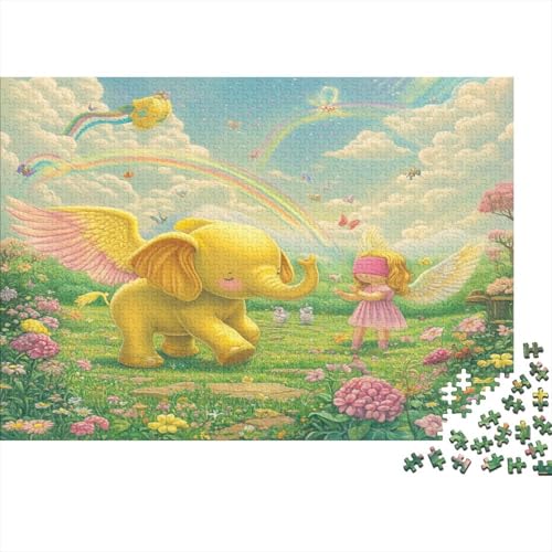 Elefant Puzzle 1000 Teile Schwer Puzzle Spielzeug Lernspiel Impossible Herausforderungsspielzeug Für Erwachsene Und Kinder Ab 14 Jahren 1000pcs (75x50cm) von JiaTexJourney