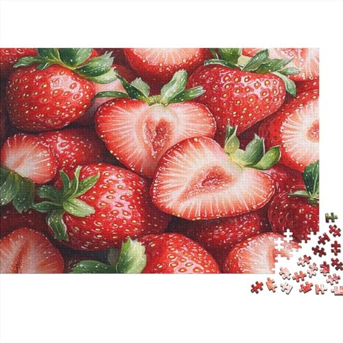 Erdbeere Puzzles 1000 Teile Schwer Puzzle Spielzeug Lernspiel Impossible Herausforderungsspielzeug Für Erwachsene Und Kinder Ab 14 Jahren 1000pcs (75x50cm) von JiaTexJourney
