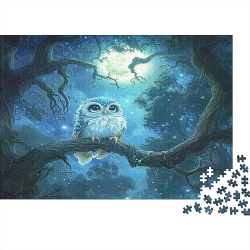 Eule Puzzle 1000 Teile Schwer Puzzle Spielzeug Lernspiel Impossible Herausforderungsspielzeug Für Erwachsene Kinder 1000pcs (75x50cm) von JiaTexJourney