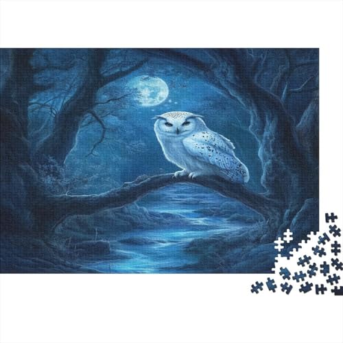 Eule Puzzles 1000 Teile Schwer Puzzle Spielzeug Lernspiel Impossible Herausforderung Spielzeug Für Erwachsene Kinder 1000pcs (75x50cm) von JiaTexJourney