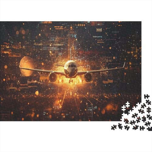 Flugzeug Puzzles 1000 Teile Schwer Puzzle Spielzeug Lernspiel Impossible Herausforderungsspielzeug Für Erwachsene Und Kinder Ab 12 Jahren 1000pcs (75x50cm) von JiaTexJourney