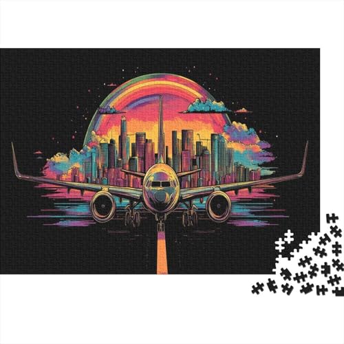 Flugzeug Puzzles 1000-teilige Schwer Puzzle Spielzeug Lernspiel Impossible Herausforderungsspielzeug Für Erwachsene Kinder 1000pcs (75x50cm) von JiaTexJourney