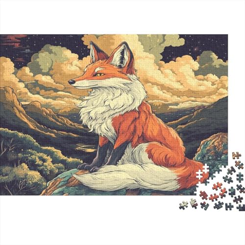 Fuchs Puzzle 1000-teilige Schwer Puzzle Spielzeug Lernspiel Impossible Herausforderungsspielzeug Für Erwachsene Und Kinder Ab 12 Jahren 1000pcs (75x50cm) von JiaTexJourney