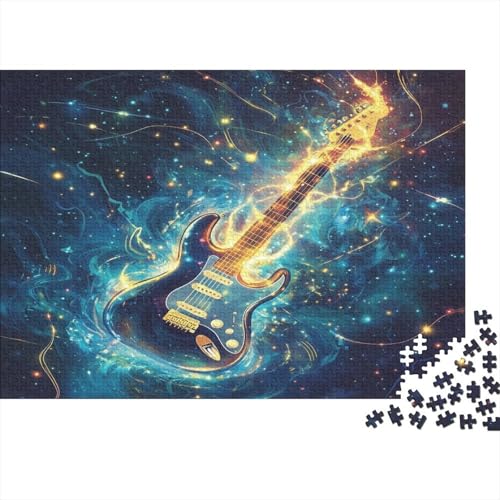 Gitarre Puzzle 1000-teilige Schwer Puzzle Spielzeug Lernspiel Impossible Herausforderungsspielzeug Für Erwachsene Kinder 1000pcs (75x50cm) von JiaTexJourney