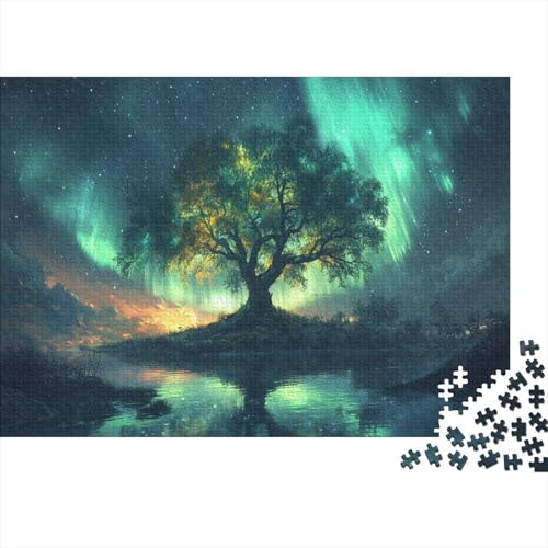 Großer Baum Puzzles 1000 Teile Schwer Puzzle Spielzeug Lernspiel Impossible Aurora Big Trees Herausforderungsspielzeug Für Erwachsene Und Kinder Ab 14 Jahren 1000pcs (75x50cm) von JiaTexJourney