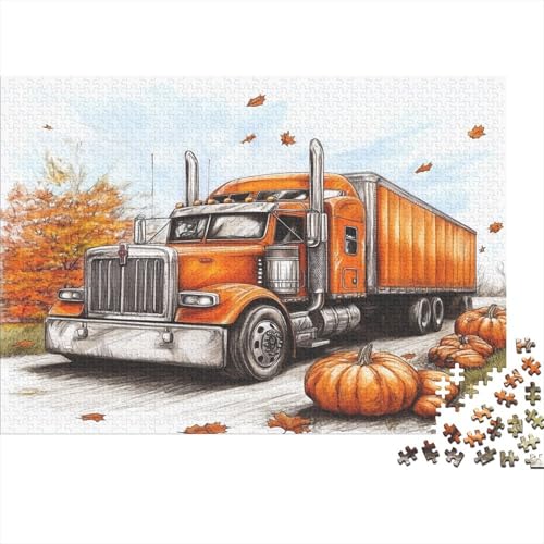Großer Lastwagen Puzzle 1000-teilige Schwer Puzzle Spielzeug Pädagogisches Spiel Impossible Herausforderungsspielzeug Für Erwachsene Kinder 1000pcs (75x50cm) von JiaTexJourney
