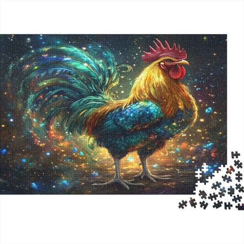 Hahn Puzzle 1000 Teile Schwer Puzzle Spielzeug Lernspiel Impossible Herausforderungsspielzeug Für Erwachsene Kinder 1000pcs (75x50cm) von JiaTexJourney
