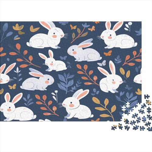 Hase 3 Puzzle 1000 Teile Schwer Puzzle Spielzeug Pädagogisches Spiel Impossible Herausforderungsspielzeug Für Erwachsene Kinder 1000pcs (75x50cm) von JiaTexJourney