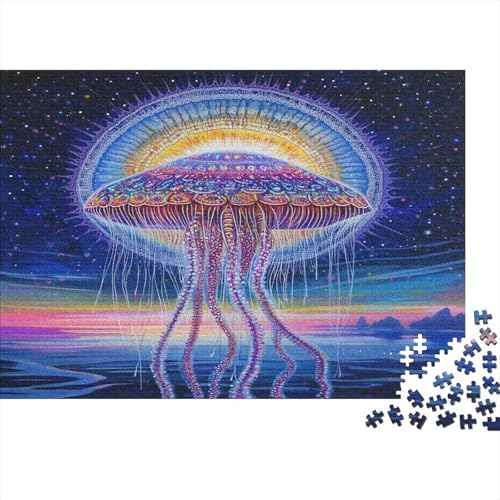 JellyFische Puzzle 1000 Teile Schwer Puzzle Spielzeug Lernspiel Impossible Herausforderungsspielzeug Für Erwachsene Und Kinder Ab 14 Jahren 1000pcs (75x50cm) von JiaTexJourney