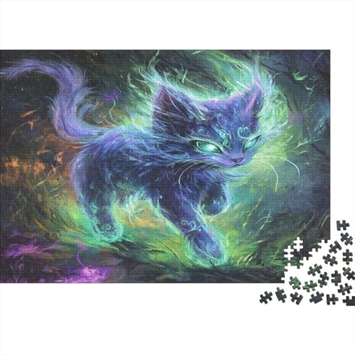 Katze Puzzle 1000 Teile Schwer Puzzle Spielzeug Pädagogisches Spiel Impossible Herausforderungsspielzeug Für Erwachsene Kinder 1000pcs (75x50cm) von JiaTexJourney