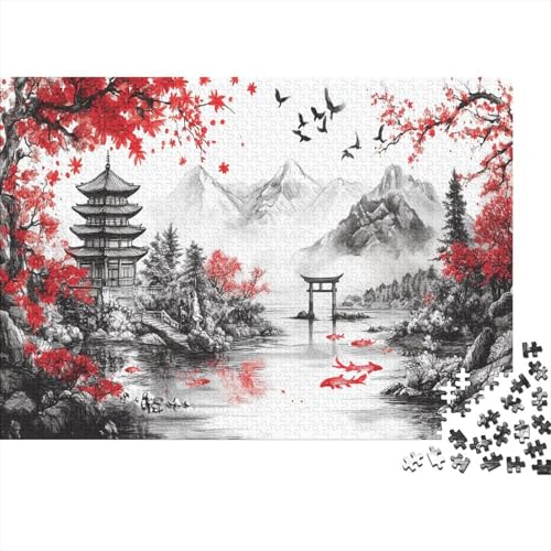 Kirschblüte Puzzle 1000 Teile Schwer Puzzle Spielzeug Lernspiel Impossible Herausforderung Spielzeug Für Erwachsene Und Kinder in Bewährter 1000pcs (75x50cm) von JiaTexJourney