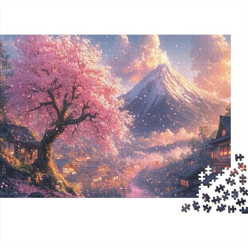 Kirschblüte Puzzle 1000-teilige Schwer Puzzle Spielzeug Lernspiel Impossible Herausforderung Spielzeug Für Erwachsene Und Kinder in Bewährter 1000pcs (75x50cm) von JiaTexJourney