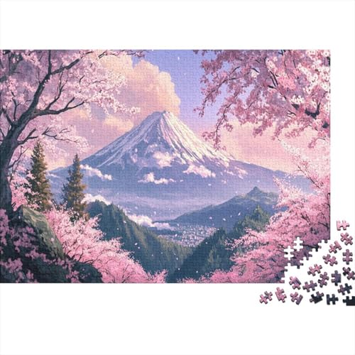 Kirschblüte Puzzle 1000-teilige Schwer Puzzle Spielzeug Lernspiel Impossible Herausforderung Spielzeug Für Erwachsene Und Kinder in Bewährter 1000pcs (75x50cm) von JiaTexJourney