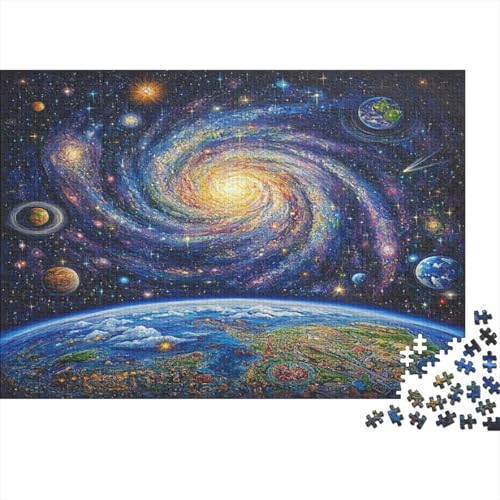 Kosmische Galaxis Puzzles 1000 Teile Schwer Puzzle Spielzeug Lernspiel Impossible Herausforderungsspielzeug Für Erwachsene Kinder 1000pcs (75x50cm) von JiaTexJourney