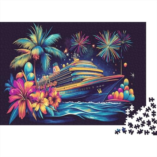 Kreuzfahrtschiff Puzzles 1000 Teile Schwer Puzzle Spielzeug Pädagogisches Spiel Impossible Herausforderung Spielzeug Für Erwachsene Kinder 1000pcs (75x50cm) von JiaTexJourney