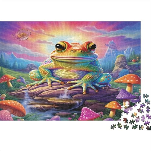 Kröte Puzzle 1000-teilige Schwer Puzzle Spielzeug Pädagogisches Spiel Impossible Herausforderungsspielzeug Für Erwachsene Und Kinder Ab 12 Jahren 1000pcs (75x50cm) von JiaTexJourney