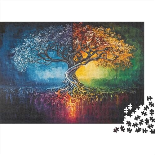 Lebensbaum Puzzle 1000-teilige Schwer Puzzle Spielzeug Lernspiel Impossible Herausforderungsspielzeug Für Erwachsene Und Kinder Ab 14 Jahren 1000pcs (75x50cm) von JiaTexJourney