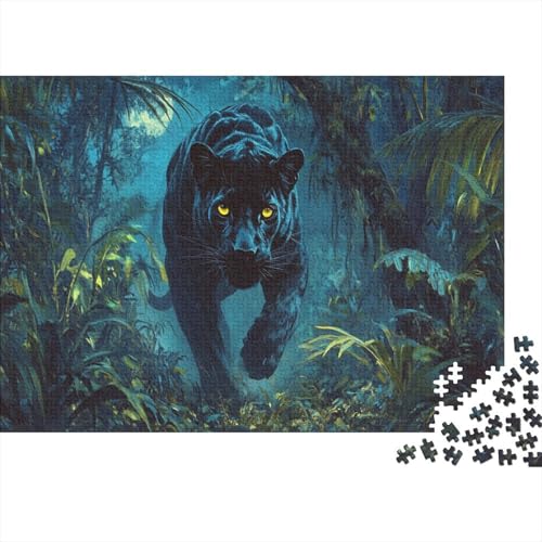 Leopard Puzzle 1000-teilige Schwer Puzzle Spielzeug Lernspiel Impossible Herausforderungsspielzeug Für Erwachsene Kinder 1000pcs (75x50cm) von JiaTexJourney
