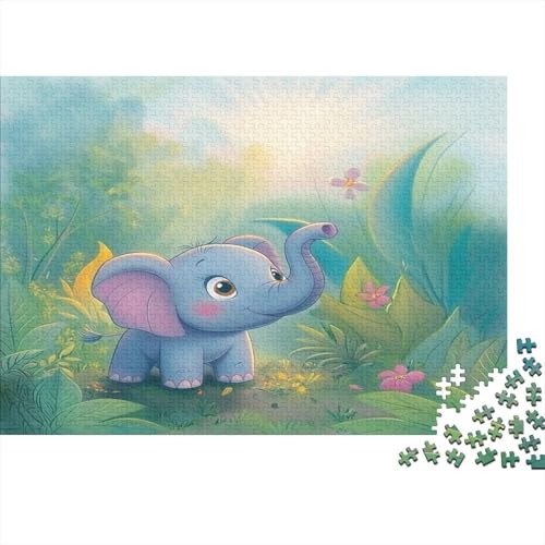 Little Elefant Puzzle 1000-teilige Schwer Puzzle Spielzeug Pädagogisches Spiel Impossible Herausforderung Spielzeug Für Erwachsene Und Kinder Ab 12 Jahren 1000pcs (75x50cm) von JiaTexJourney