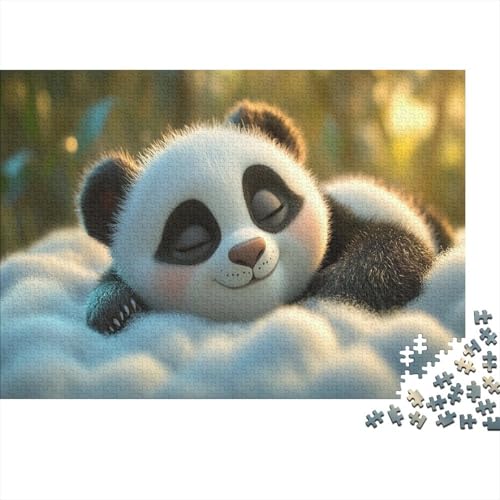 Panda Puzzle 1000 Teile Schwer Puzzle Spielzeug Pädagogisches Spiel Impossible Herausforderungsspielzeug Für Erwachsene Und Kinder in Bewährter 1000pcs (75x50cm) von JiaTexJourney